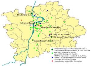SEV a další vybrané subjekty působící v oblasti EVVO na území Prahy
