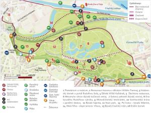 Stromovka, orientační mapa, stav 3/2019, 720 pxl