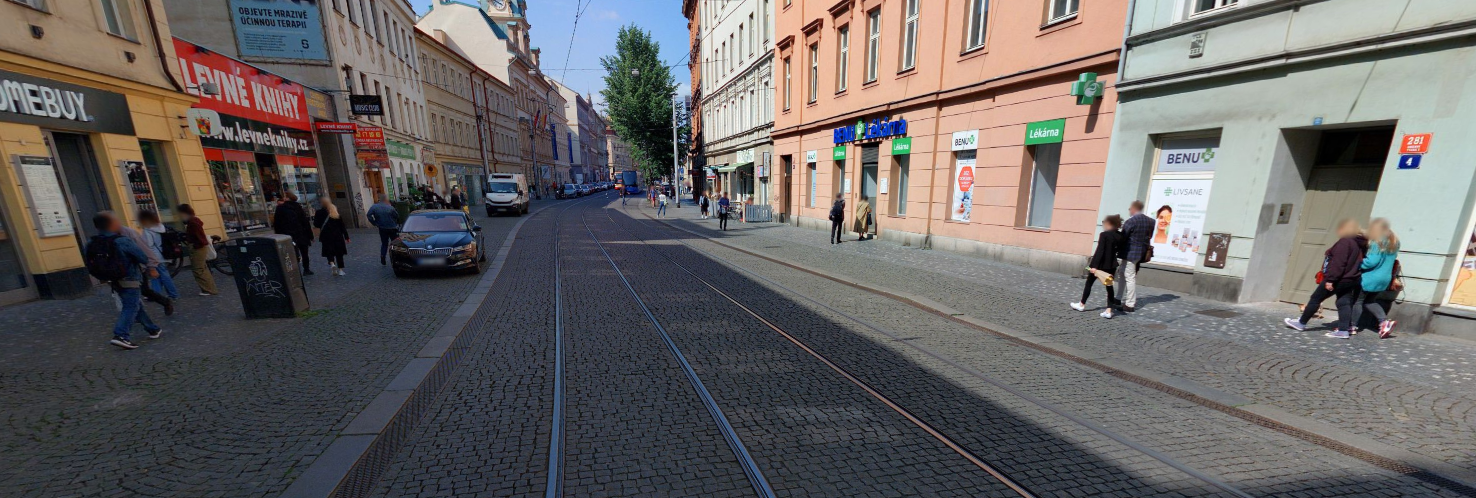 Tramvajová trať směrem od Anděla k Újezdu