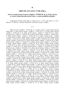 Obecně závazná vyhláška č. 6/2012 Sb. hl. m. Prahy