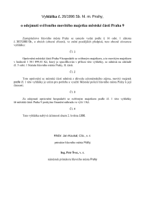 obecně závazná vyhláška č. 26/1996 Sb. hl. m. Prahy