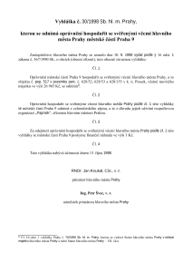 obecně závazná vyhláška č. 30/1998 Sb. hl. m. Prahy