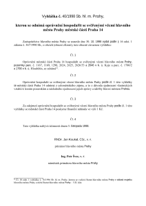 obecně závazná vyhláška č. 40/1998 Sb. hl. m. Prahy