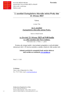 2. zasedání Zastupitelstva hlavního města Prahy dne 23. března 2023