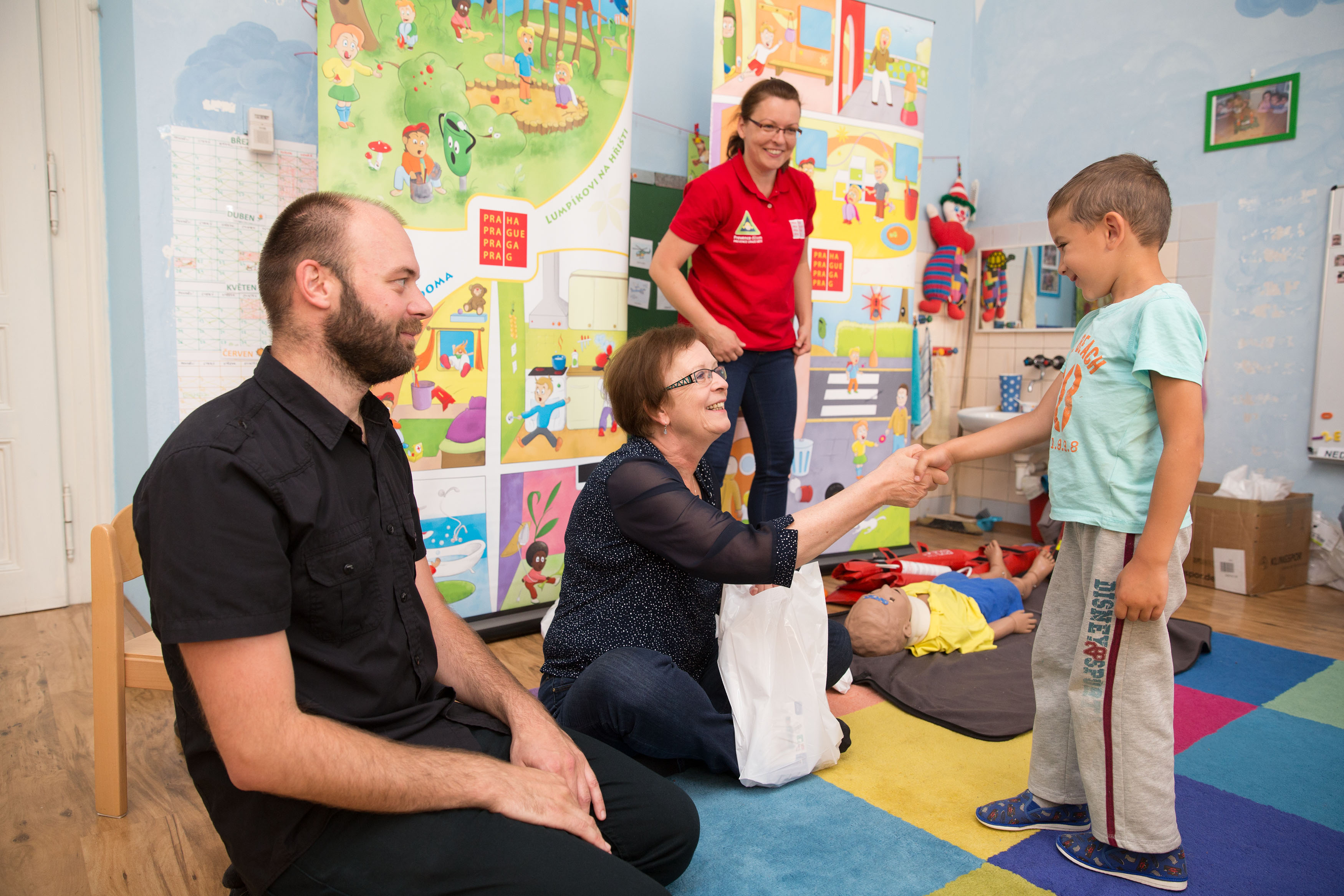 Předškoláky přišla povzbudit i radní hl. m. Prahy pro oblast školství a volného času Ludmila Štvánová