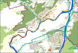 trasa podél berounky - orientační mapka (ke zvětšení)